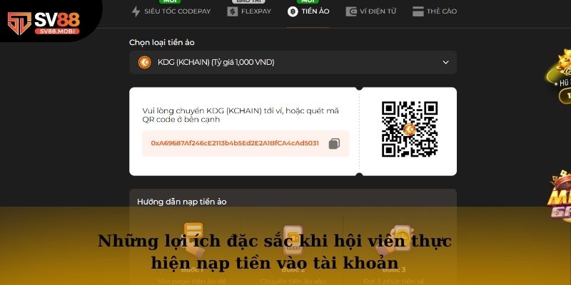 Những lợi ích đặc sắc khi hội viên thực hiện nạp tiền vào tài khoản